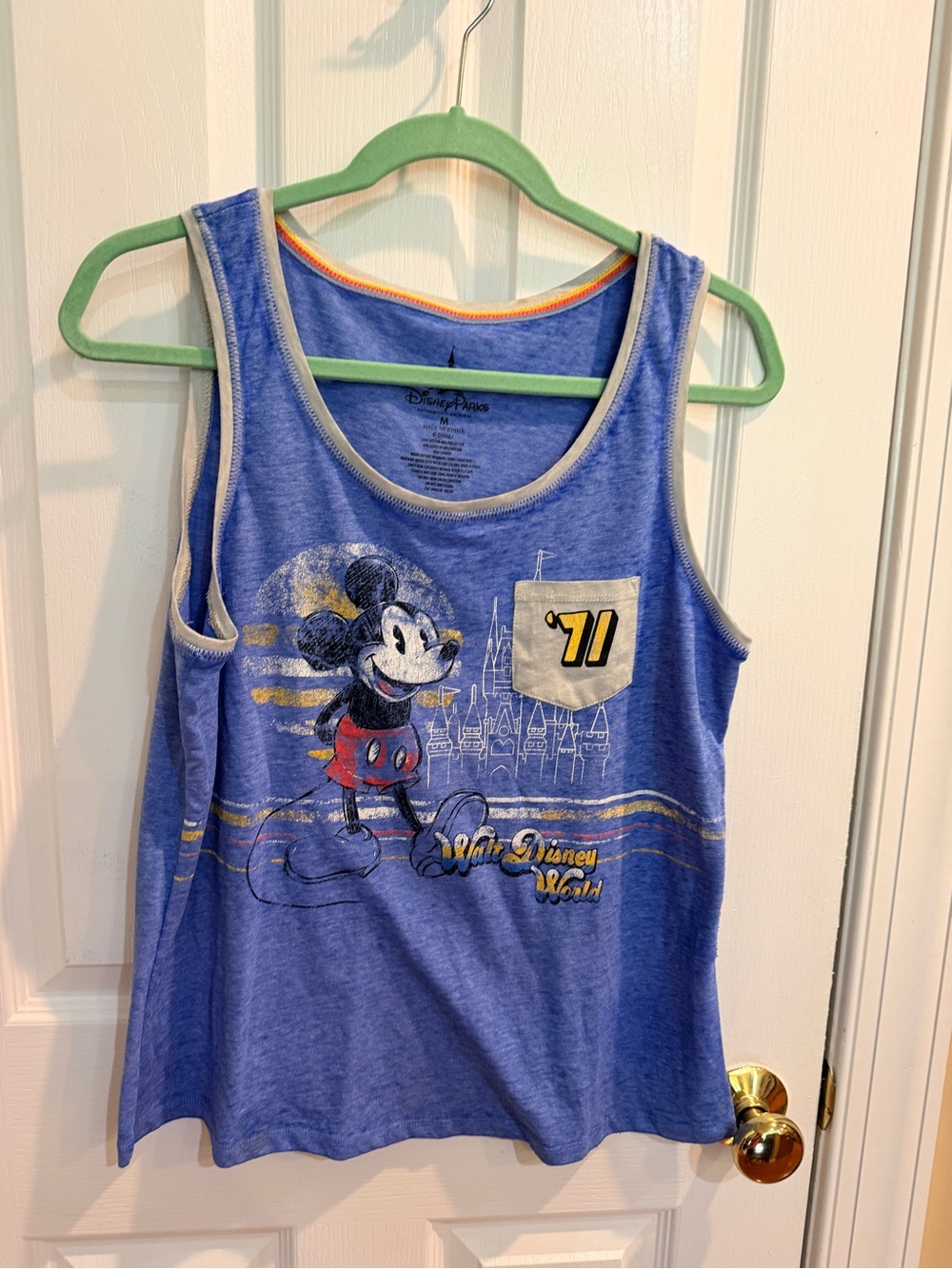 Women’s Disney Blue Mickey Mouse Tank Top Size Medium